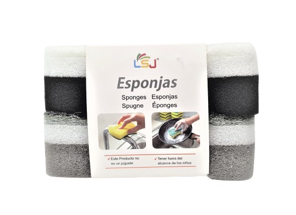 картинка Губка для посуды "Esponjas"  (2шт.) LSJ-001/021-05 1/20/280 - магазин "Юлия"