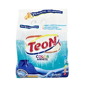 картинка Стиральный порошок "Teon" Color&White （8484）  1.8KG  1/10 - магазин "Юлия"