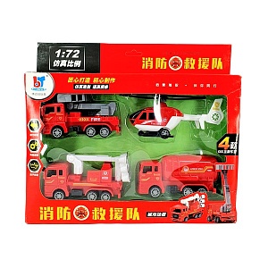 картинка Набор машинок 4шт. "FIRE"  05-3   1/72 - магазин "Юлия"
