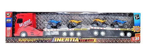 картинка Машина-трейлер с техникой "INERTIA" WJ950-299A  1/20 - магазин "Юлия"