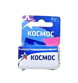 картинка Батарейка КОСМОС ZincCarbon 6F22 (6506) 1/10/100 - магазин "Юлия"
