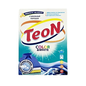 картинка Стиральный порошок "Teon" Color&White (0014) 400г  1/30 - магазин "Юлия"